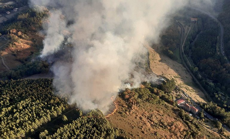 Incendio forestal. INFOBI, Diputación Foral de Bizkaia