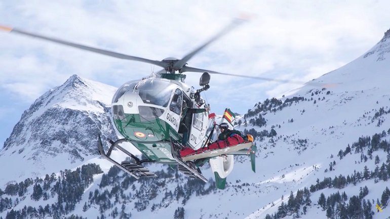 Rescate helicóptero de la Sección de Montaña de la Guardia Civil. Reportaje sobre los GREIM de la Guardia Civil.