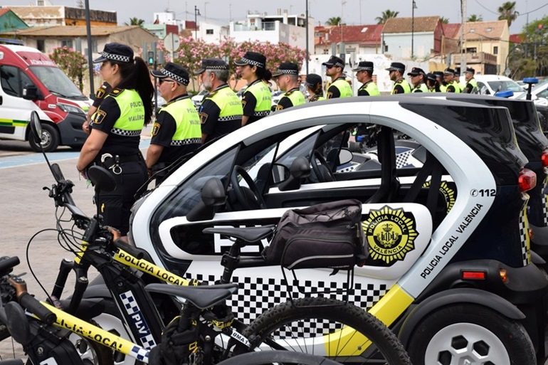 Agentes de Policía Local de Valencia en formación