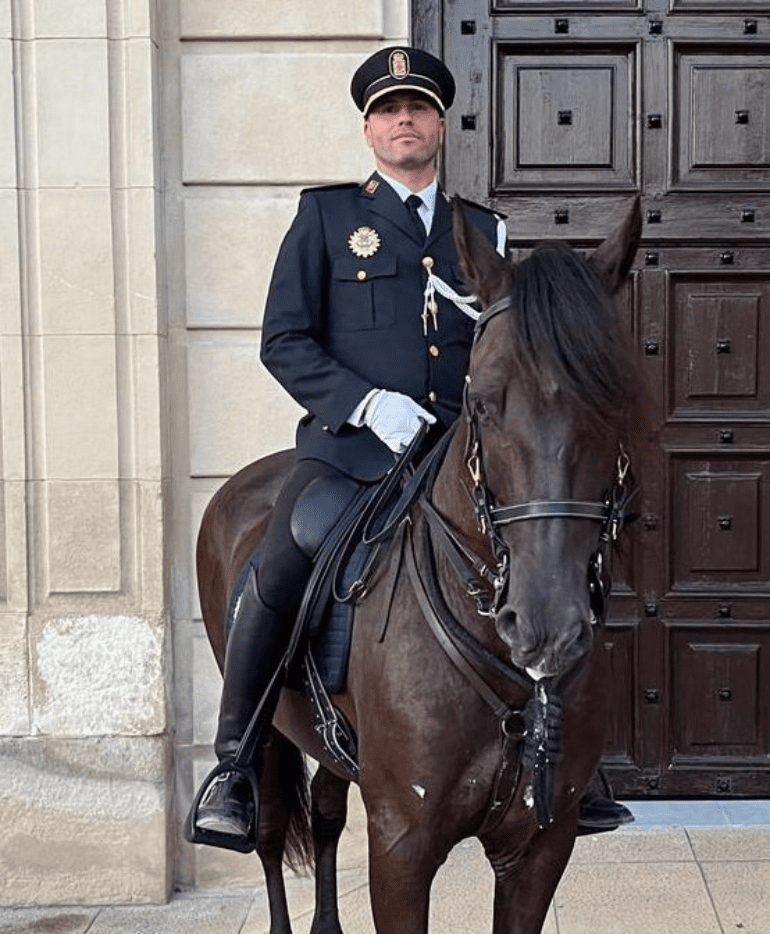 subinspector José Luis Díaz Vera, responsable directo de la Unidad Especial de Caballería de la Policía Local de Murcia