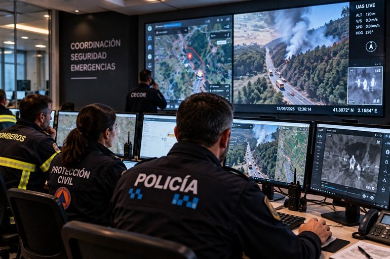 Drones en seguridad y emergencias: hacia la madurez operativa.
Entrevista a Joan Pérez Arteaga, inspector-jefe de Policía Local y coordinador de formación de pilotos de drones en seguridad y emergencias en la UAB-EPSI