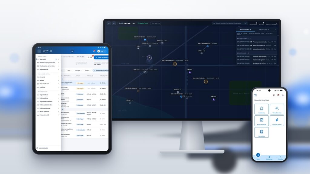 Plataforma Policial de Telefónica accesible desde distintos dispositivos